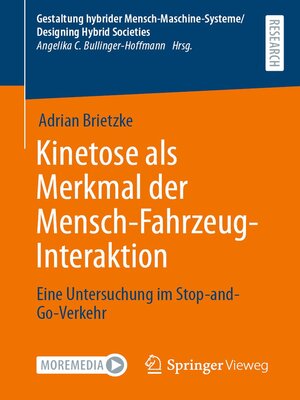 cover image of Kinetose als Merkmal der Mensch-Fahrzeug-Interaktion
